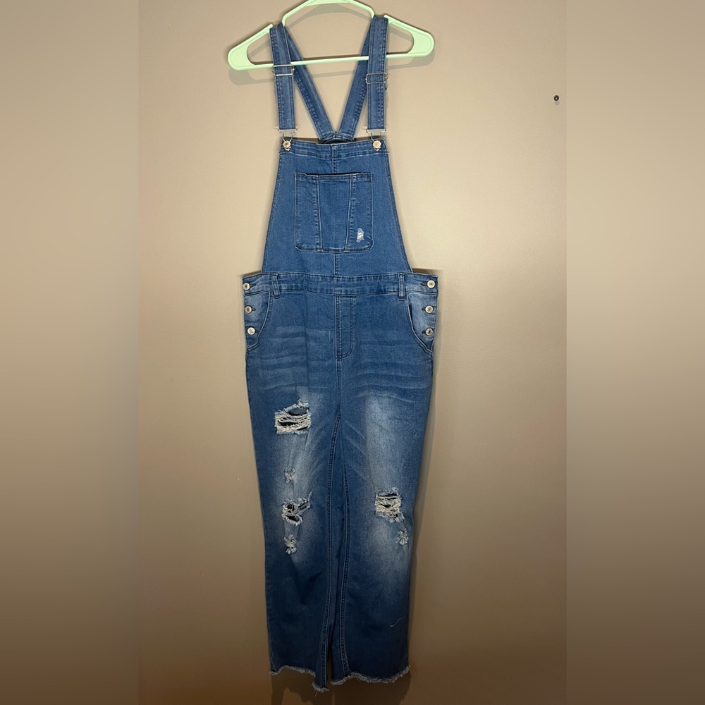 Source Unknown Blue Denim Overalls